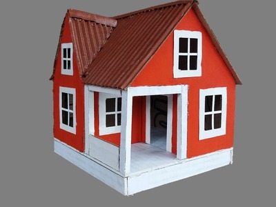 How to Make a House Out of Cardboard | DIY | Miniature | #house  #cardboardhouse #craft #miniature