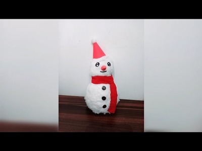 How to make a snowman ⛄ with newspapers|DIY snowman Christmas gift ????