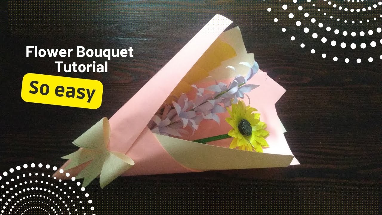 How to Make Flower Bouquet Paper Craft | Flower Bouquet Tutorial | Mother Gift paper Craft