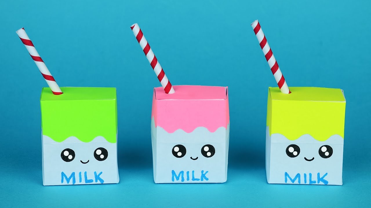 How to make Origami Paper Milk Box | DIY Paper craft