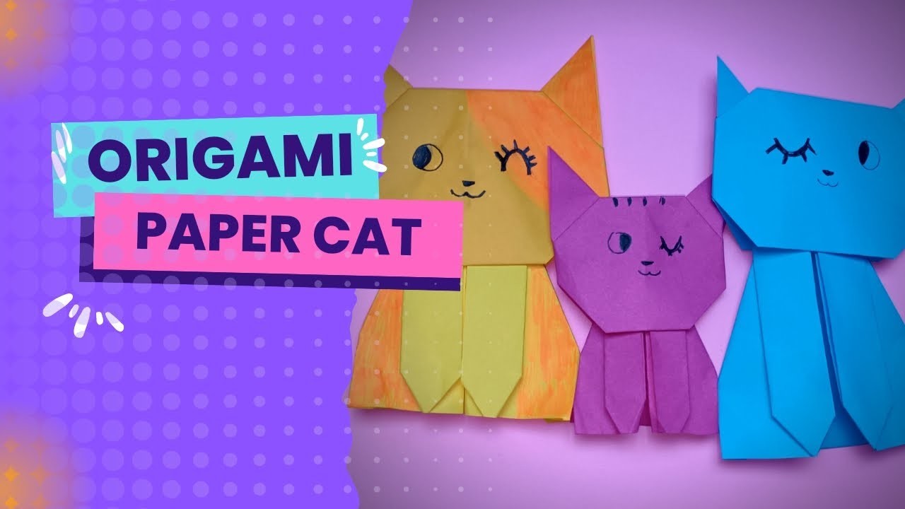 How To Make Paper Cat Origami | DIY Easy Animal Origami