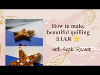 How to make Quilling star || quilling star tutorial || diy|| paper art || quilling #quillathon #star