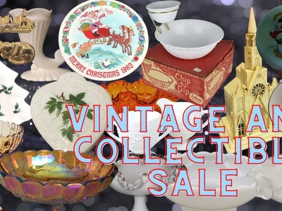LIVE Sale  Vintage  and Collectibles- Glass, Pottery, Kitschy, Christmas & More