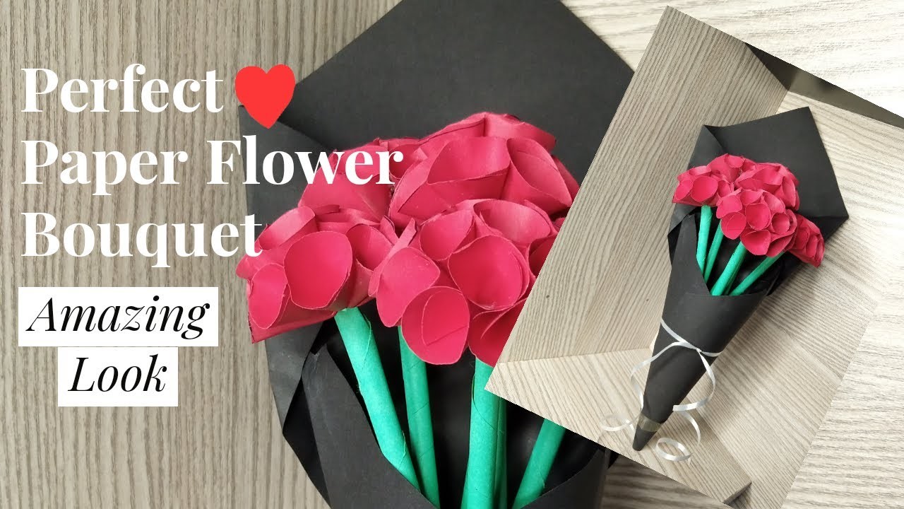 Making Flower Bouquet With Paper | DIY Paper Craft |Easy Paper Bouquet | #flowerbouquet #bouquet