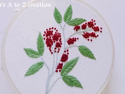 New All Over hand embroidery design | French knot Embroidery design | Floral hand embroidery design|