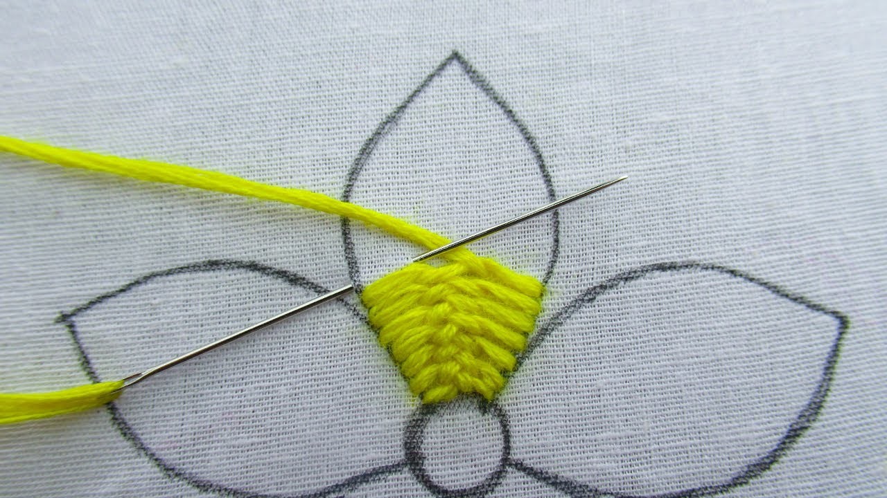 New hand embroidery beautiful flower design super easy single flower embroidery tutorial
