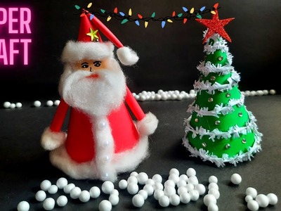 Paper Crafts For School | Christmas Crafts | Christmas Decorations Ideas | Paper Craft | santa craft