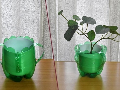 Plastic Bottle turn to Planter | Recycled craft ideas plastic bottles | ASMR