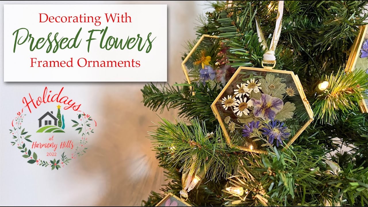 Pressed Flower Ornaments For The Christmas Tree - ????????????