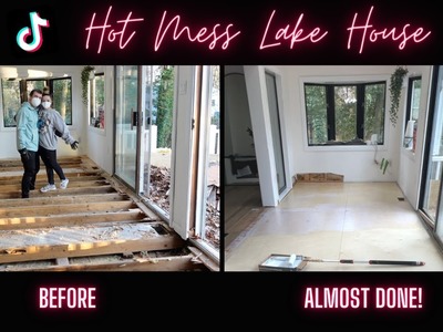 REPLACING THE SUBFLOOR DIY | HOT MESS LAKE HOUSE RENOVATION | LEXI DIY