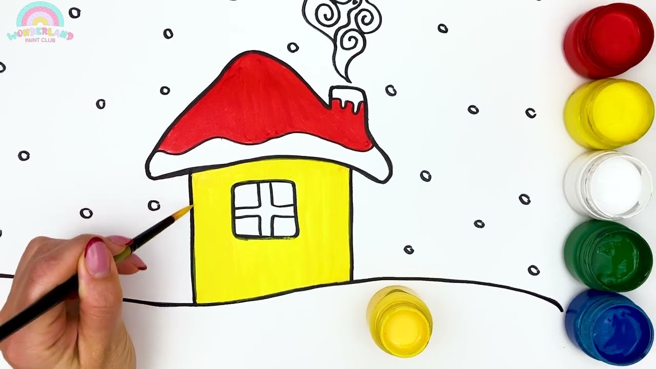 Santa ???? delivers Christmas presents ???? Little House Drawing ????