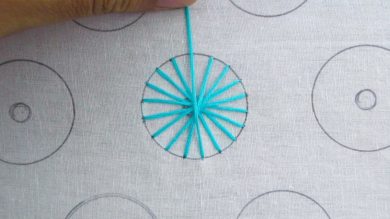 Super Easy Round Shape All Over Hand Embroidery Designs For Dress