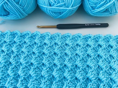 3D wonderful baby blanket model.crochet fluffy knitting pattern.double-sided knitting pattern