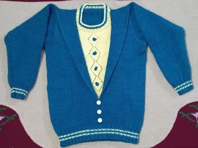 4 saal k bache k lie sweater | knitting woolen sweater for beginners | 4 years baby sweater #knit