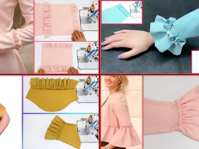 4 Ways Different to Sleeve Design Cutting and Stitching, Sewing Tutorials for Beginners, DIY Sewing