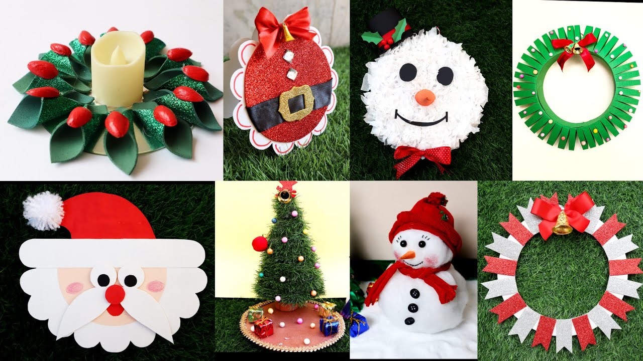 8 Christmas Crafts.Christmas Home Decoration ideas.Simple snd Easy Christmas Decoration ideas