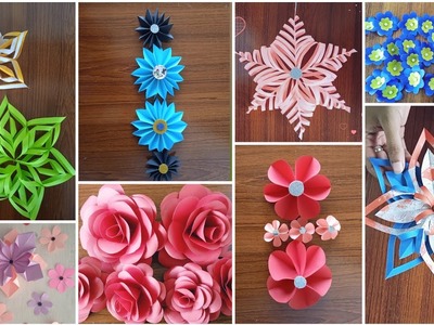 Amazing 8 Easy Paper Flowers ????|| Paper Flowers Making || DIY Paper Flowers Ideas