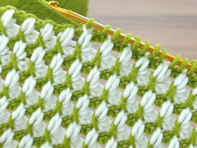 Amazing????Two color *Super Easy Tunisian Crochet Baby Blanket For Beginners online Tutorial *#Tunisian