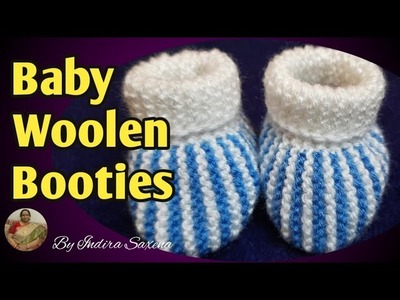Baby Woolen Booties | Baby Shoes | New design knitting pattern for beginners | Indira's Creations