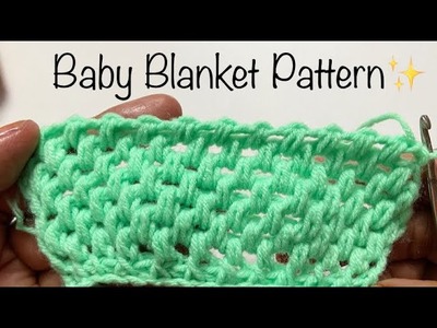 Beautiful Crochet Baby blanket✨????Tutorial #howto