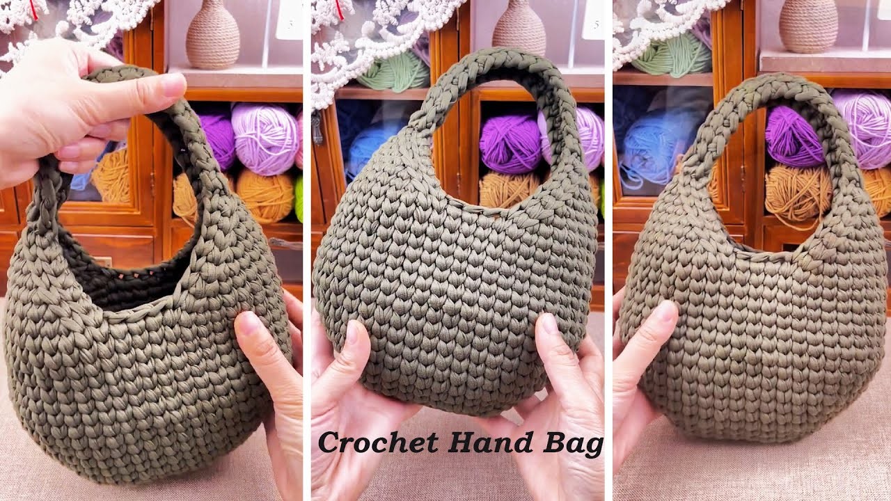 Beautiful DIY Crochet Bag | Hand-Woven  Egg-Shaped Bag Tutorial | Happy Knitting