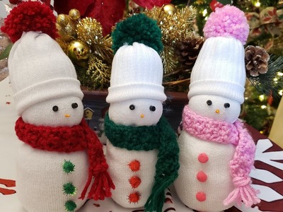 Christmas Craft - Sock Snowman DIY