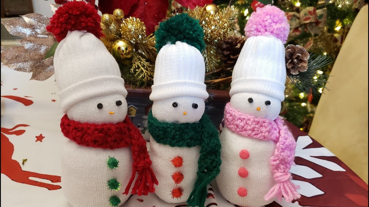 Christmas Craft - Sock Snowman DIY