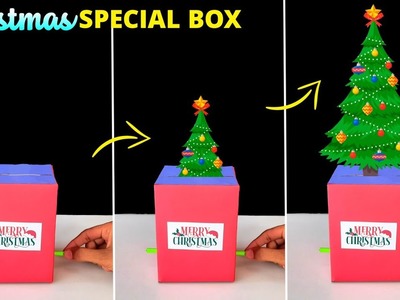 Christmas Special Craft , DIY automatic working Christmas box , how to make make Christmas tree ????