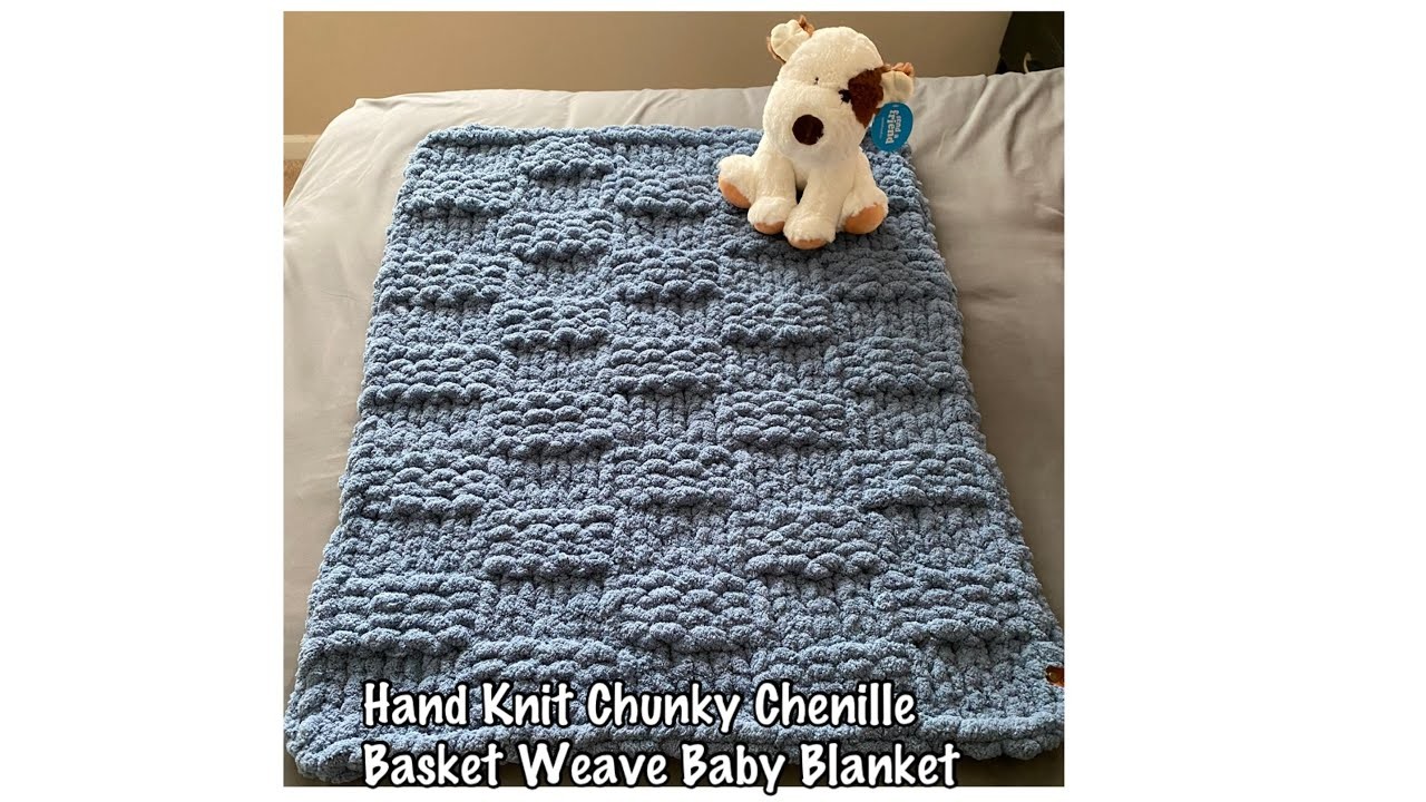 Chunky Chenille-Hand Knit Basket Weave