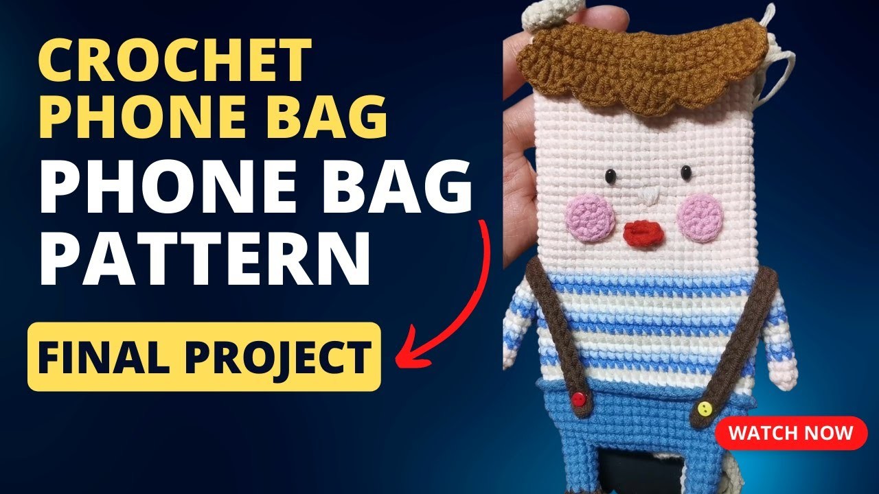 Crochet a pattern Mobile phone bag tutorial| Christmas gifting ideas (Final Project)