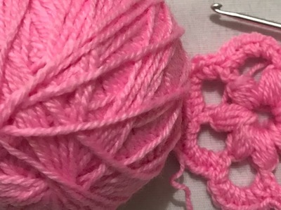 Crochet Art. super easy crochet for beginners. floral motif