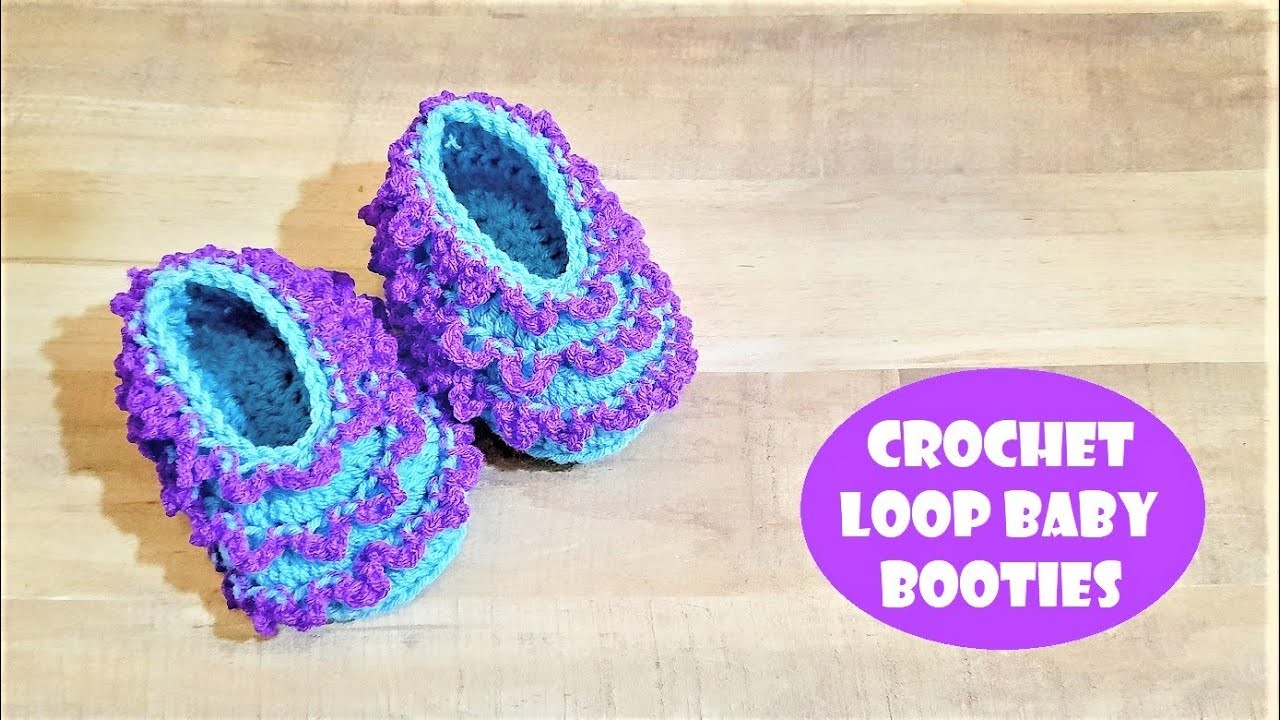 Crochet Loop Baby Booties | Crochet With Samra