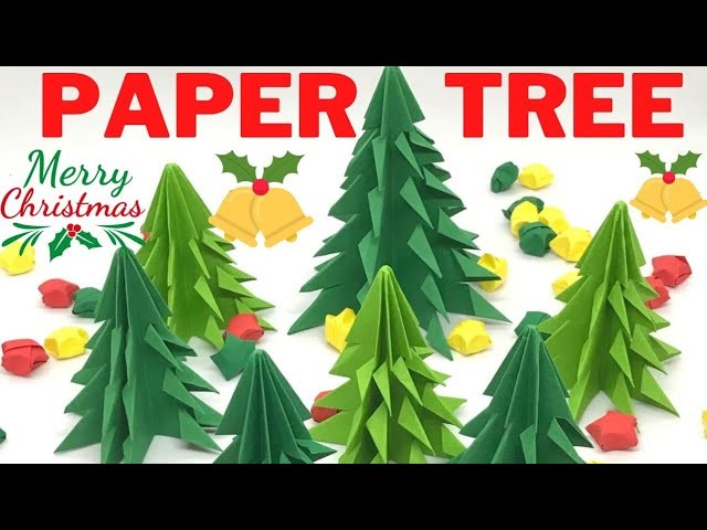 Cute And Cheap Christmas Tree Craft Using A4 Paper DIY Simple Creative Ideas Origami Xmas Crafts