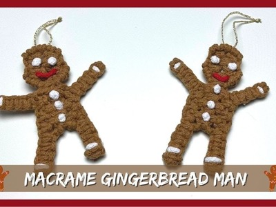 DIY Easy Macrame Gingerbread man tutorial, Handmade Gingerbread men