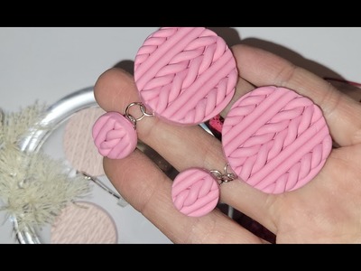 DIY: Knitted polymer clay earrings, winter wibes