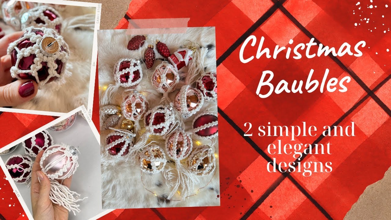 DIY Macrame Christmas Balls. 2 Designs step-by-step tutorial. Decorating Ideas. Christmas Craft