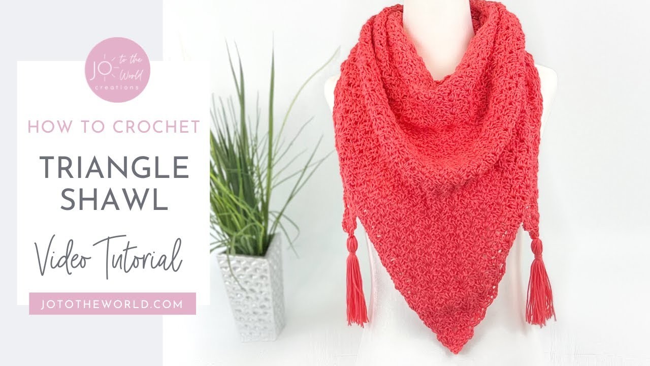 Easy Crochet Shawl | How to Crochet a Shawl | Crochet Triangle Shawl