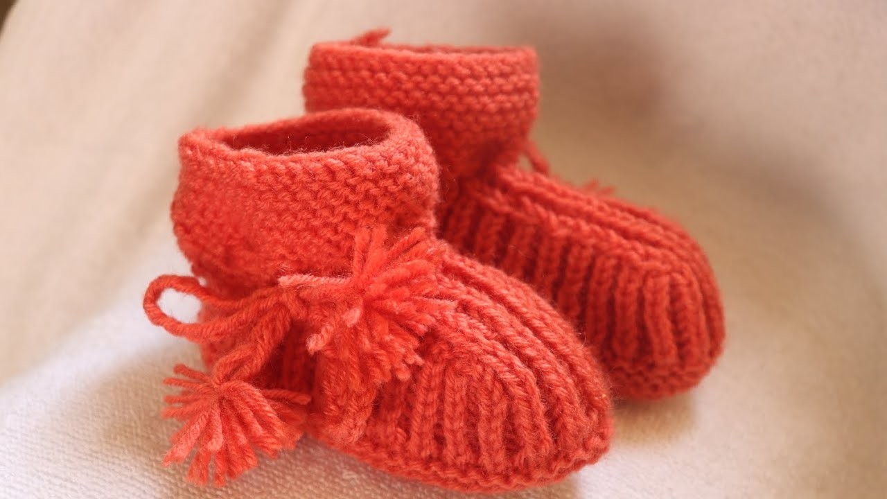 Easy knitting 1 year old baby boot,shoe,socks in Punjabi