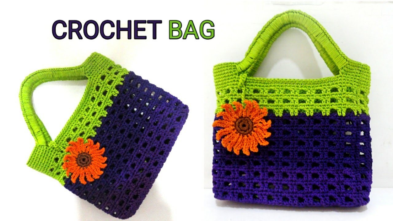 How to Crochet Bag | East Tutorial | crochet easy mesh bag