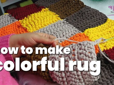 How To Make Colorful Rug With T-shirt Yarn? #howto #make #yarn