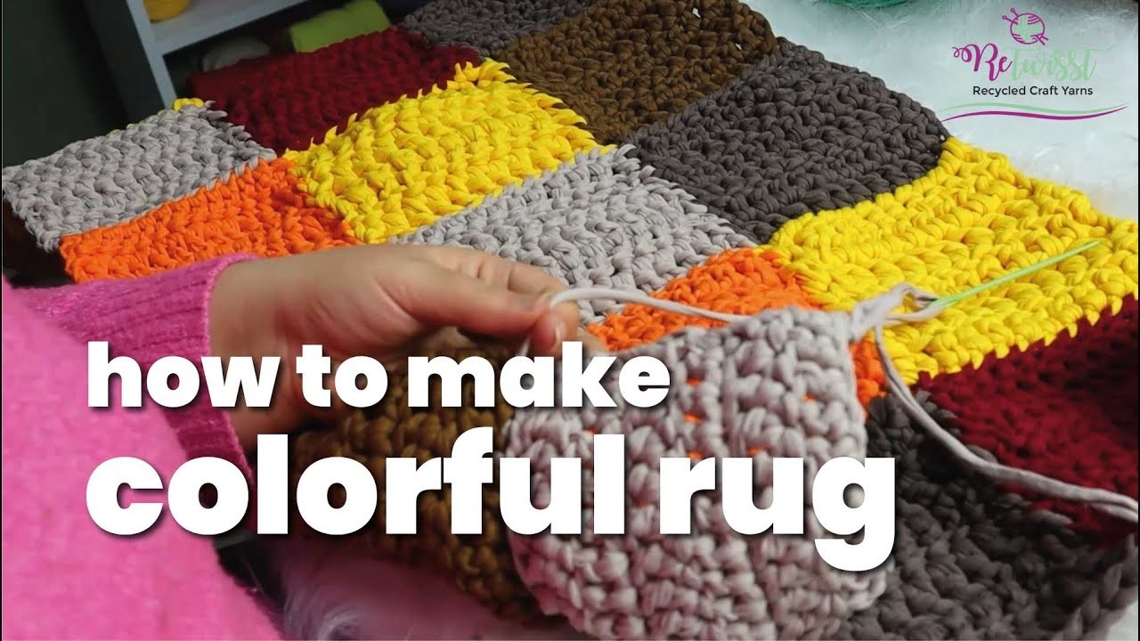 How To Make Colorful Rug With T-shirt Yarn? #howto #make #yarn