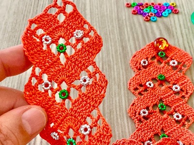 HOW TO MAKE Eye Catching Crochet Beaded Hair Band and Bracelet Pattern