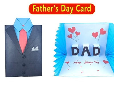 How to Make Fathers Day Card.DIY Fathers Card.Easy Paper Crafts