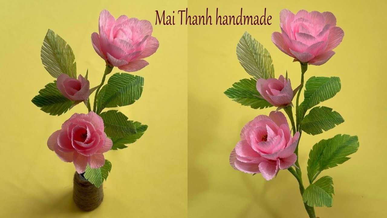How To Make Rose Paper Flower.  Paper Flower. Paper Flower With Joyce