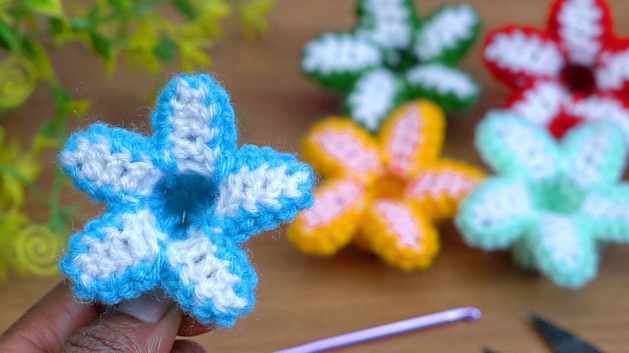 ✨Incredible✨Hairband.Very easy crochet.tunisianKnitting.flower headband