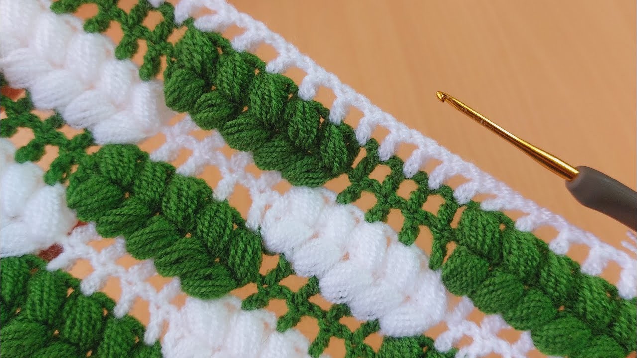 It's a great crochet stitch that you can use in many projects. harika bir tığ işi
