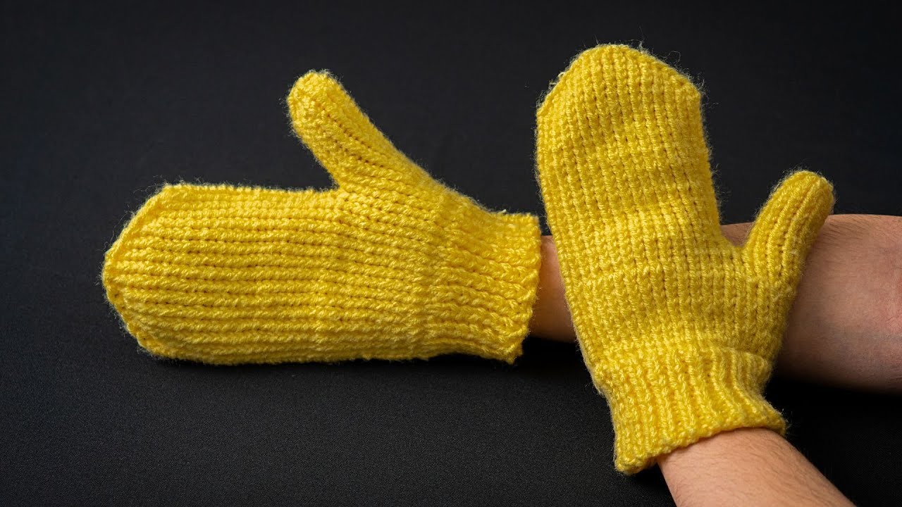 Knitted mittens for beginners - a simple step-by-step tutorial!