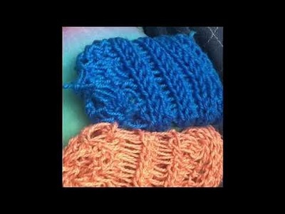 Learn how to finger knit a Neck warmer and a Hat