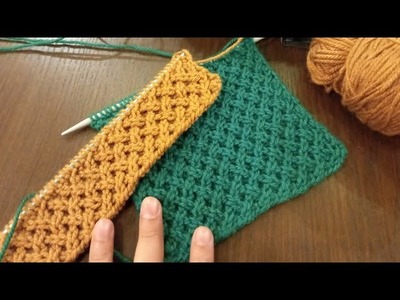 New Knitting Border | Simple Easy Border For Sweater Blanket Cap  | Easy Stitch Patterns Subtitles