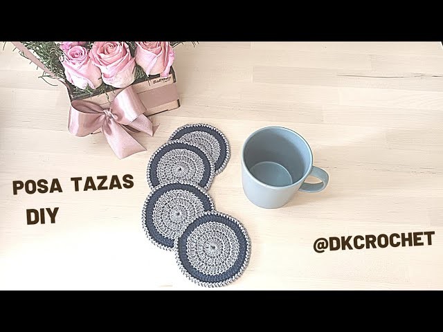 Posa tazas tejidas a CROCHET, Idea de emprendimiento a crochet, tutorial muy FACIL????????